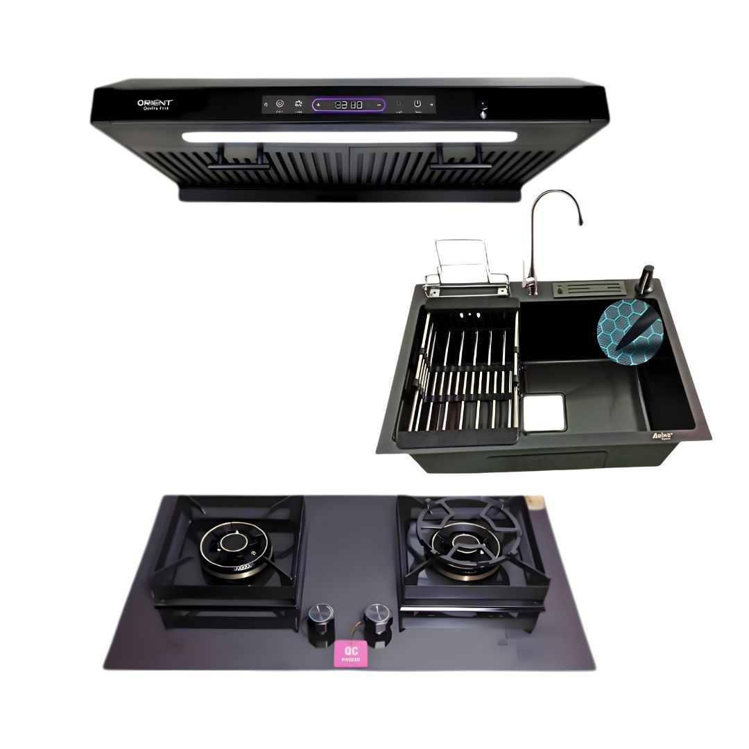 VOLVO MAX+ PG-501 GAS STOVE 6045 BK SINK WITH SINK MIXER COMBO