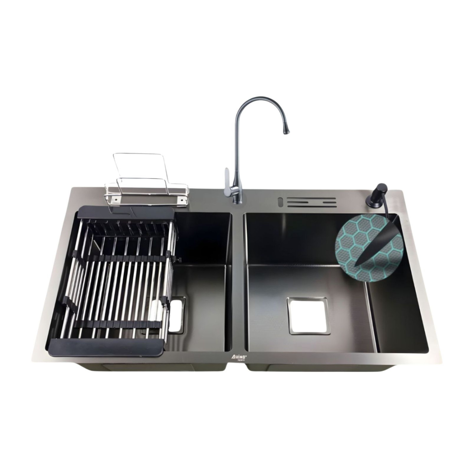 9045BK 36''INCH HONEYCOMB SINK WITH KT- 102-BK