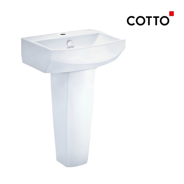 TETRAGON COTTO WASH BASIN WITH PEDESTAL