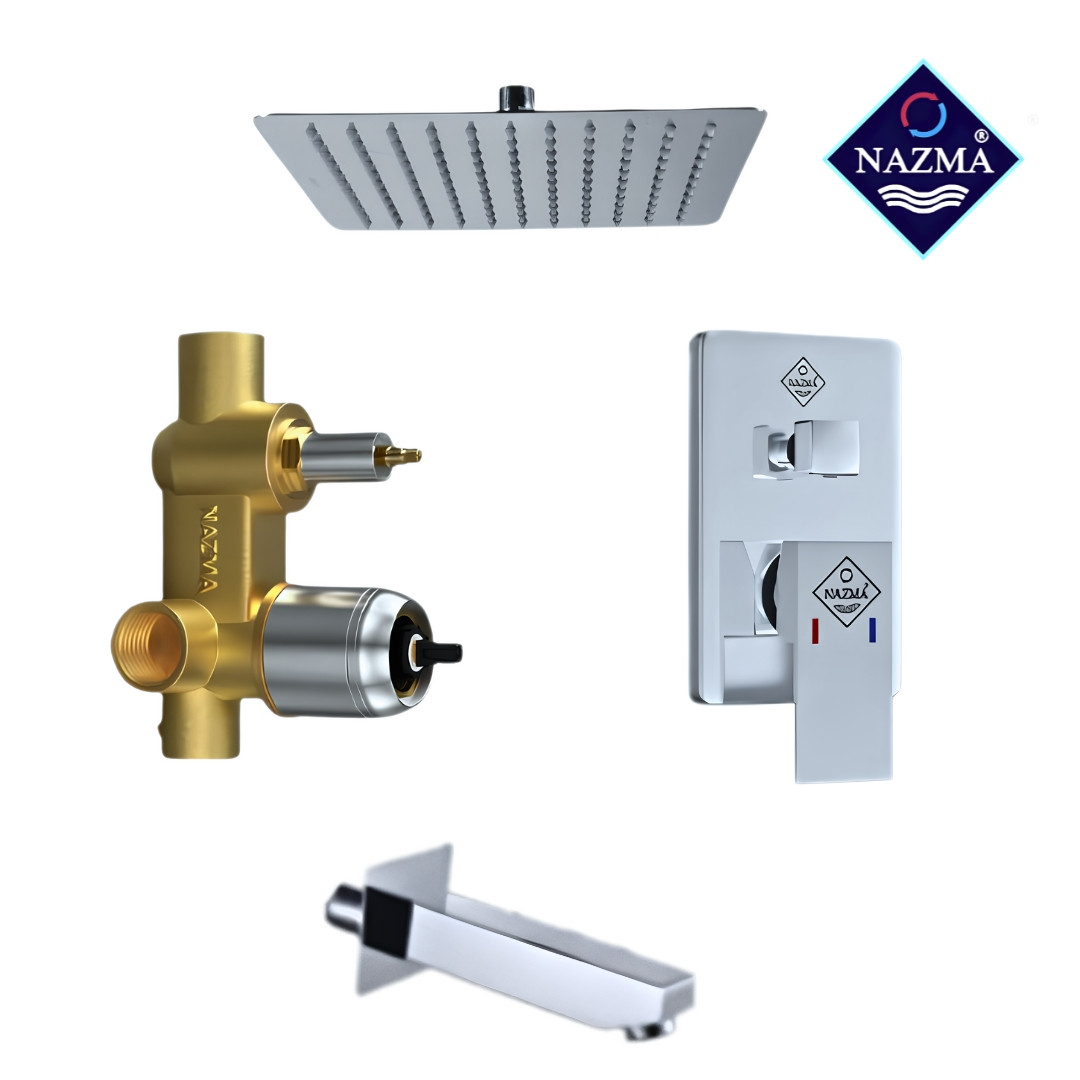 SHOWER MIXER (AURA) 3/4''CUBIC NMI-948 WITH 8'' CEILLING SHOWER