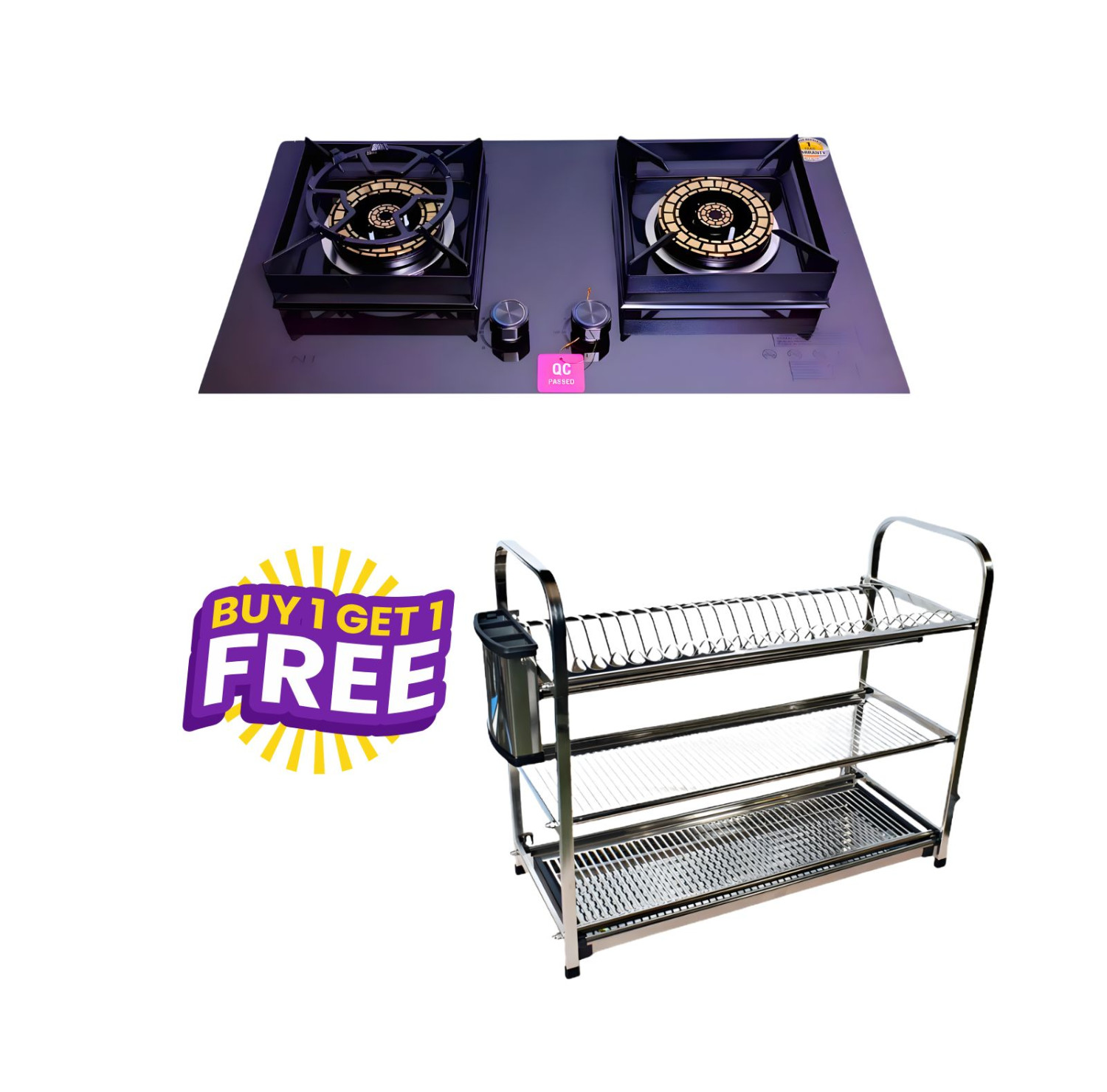 PRESTIGE GAS STOVE BUY GET FREE 3 LAYER BLACK RACK