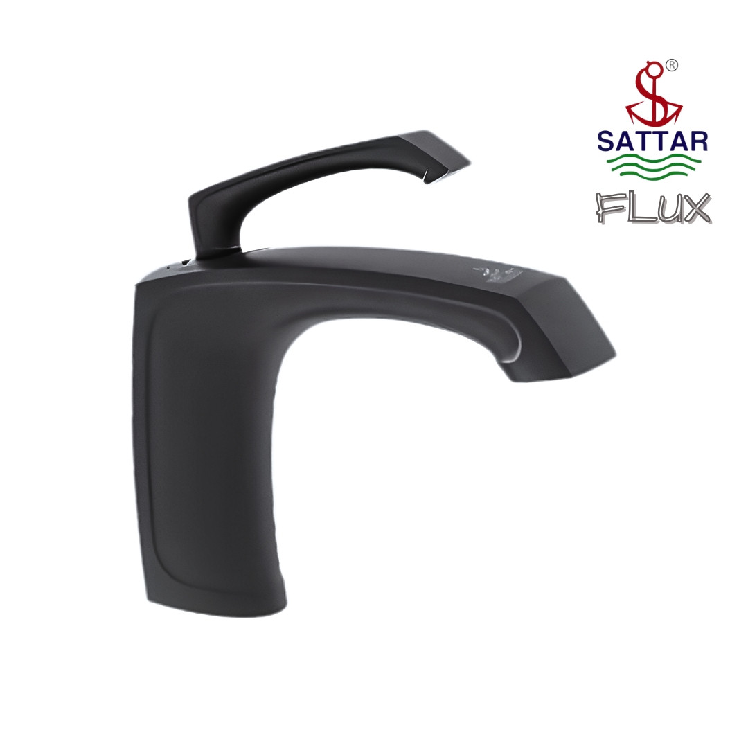 Single Lever Basin Mixer 6'' FLUX (Gun Grey)