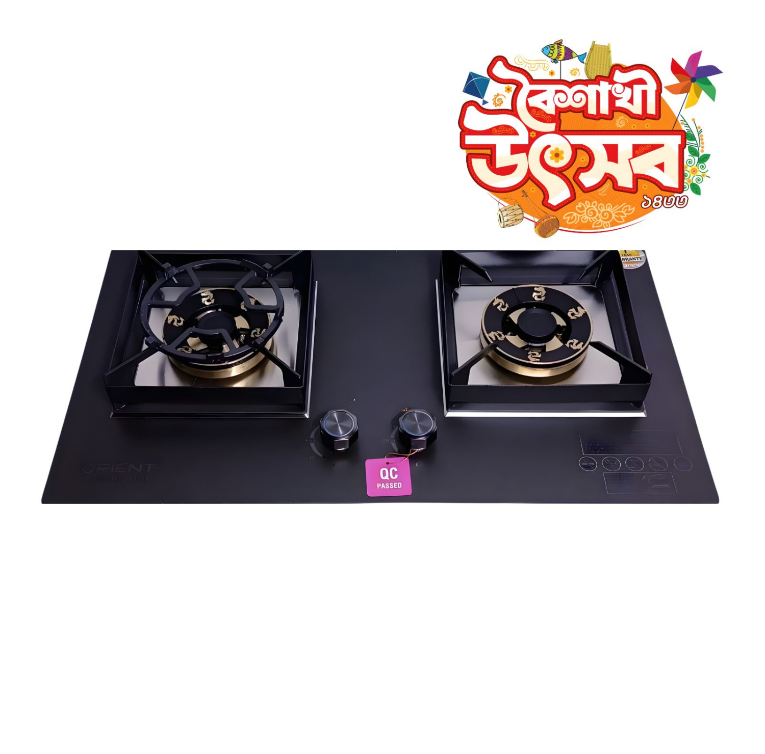 PR-505 STONE HIGH QUALITY TEMPERED BUILT IN GAS STOVE