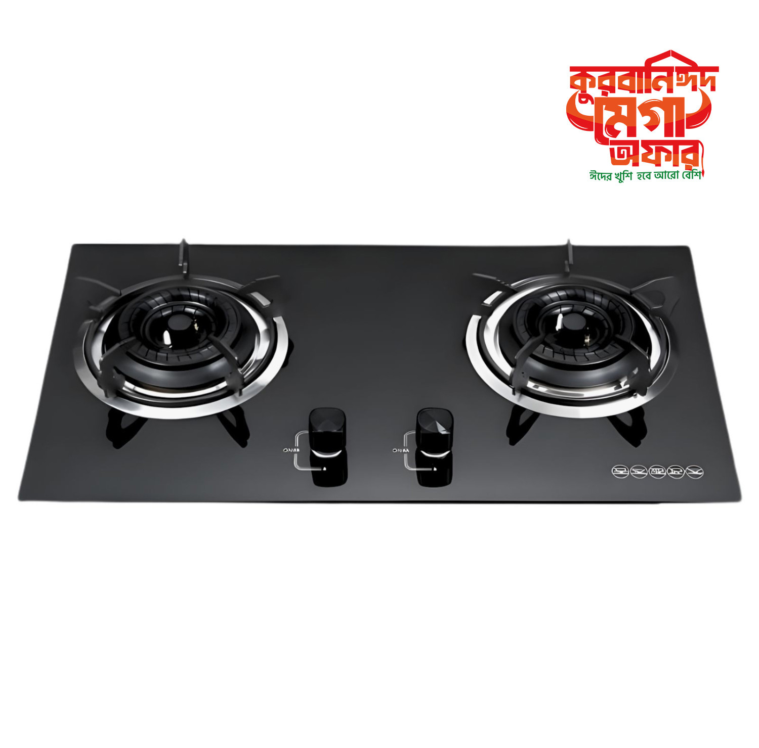 FR-204 STONE HIGH QUALITY TEMPERED BUILT IN GAS STOVE