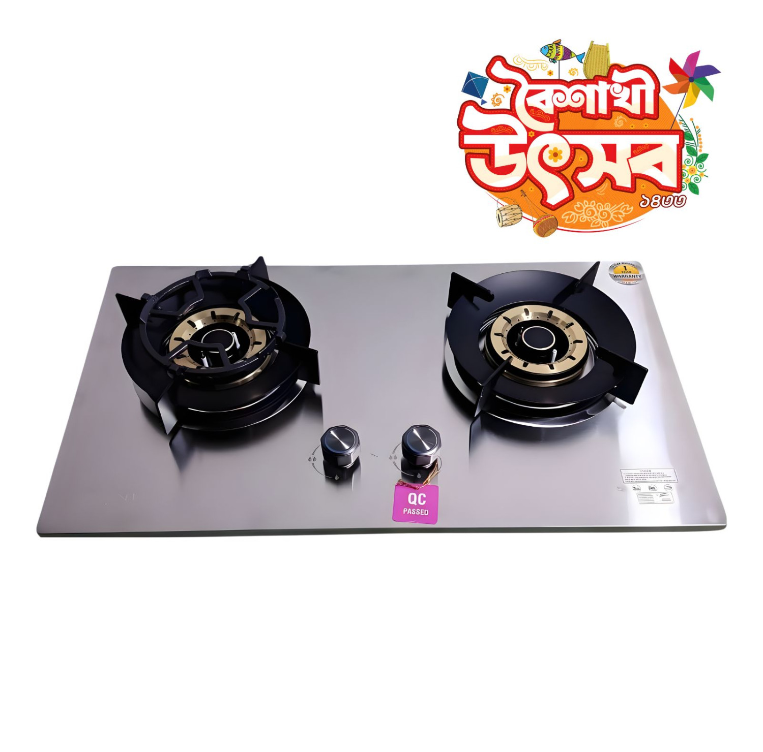 CR-504 HIGH QUALITY STAINLESS STEEL BUILT IN GAS STOVE