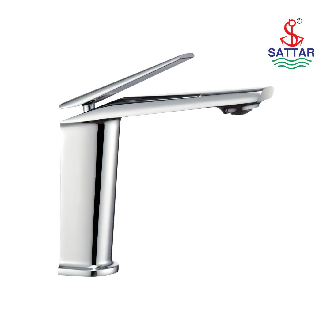 SATTAR SMI -786054 SINGLE LEVER BASIN MIXER NEXA (CHROME) - 6”