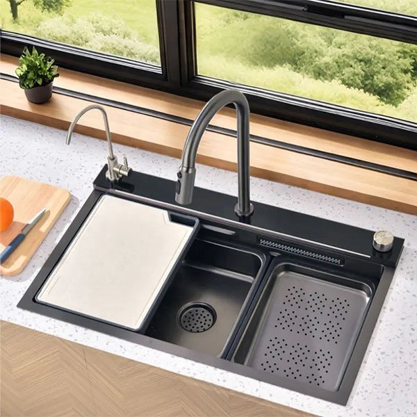 Voice Control Advanced Technology Handmade Multifunctional Smart Kitchen Sink