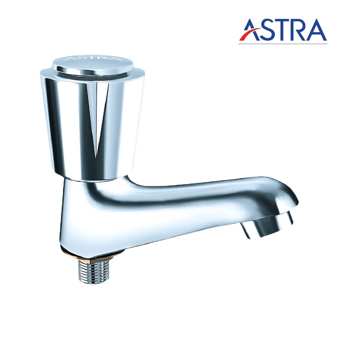 Astra EH-1109 Basin Pillar Cock (Venus) Brass  Chrome