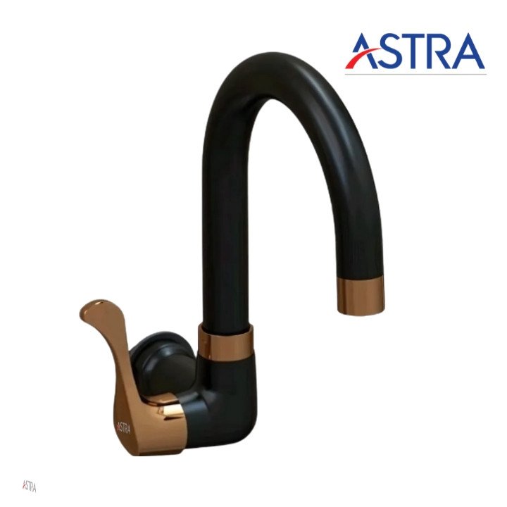 Astra RGB-4117 Classic Moving Sink Cock Single Handle Faucet Brass Black Gold