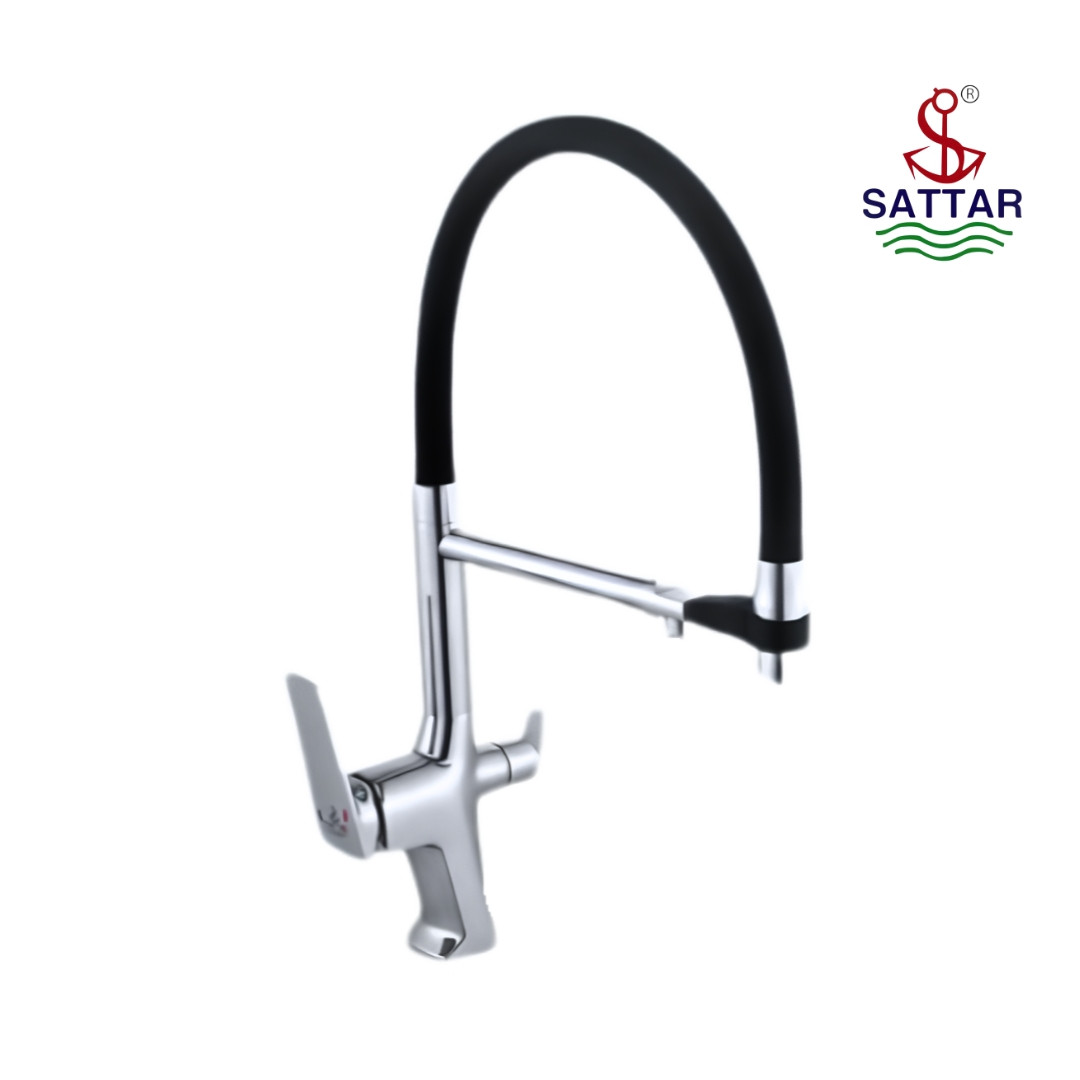Kitchen Sink Mixer With Pull Out Sprayer 786063 Premium Single Lever Basin Mixer(Gun Grey)
