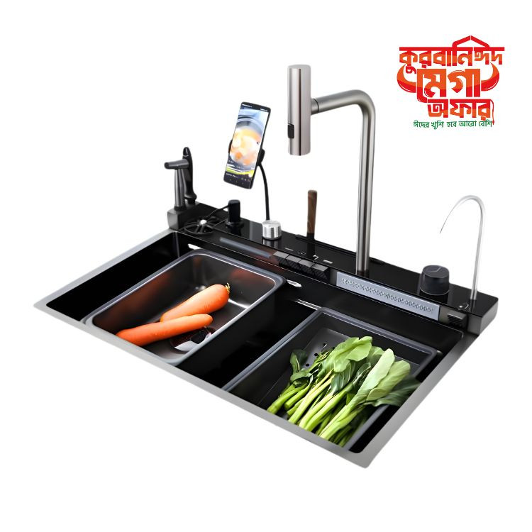 KS-7546J2 Multifunctional Sink with Phone Holder