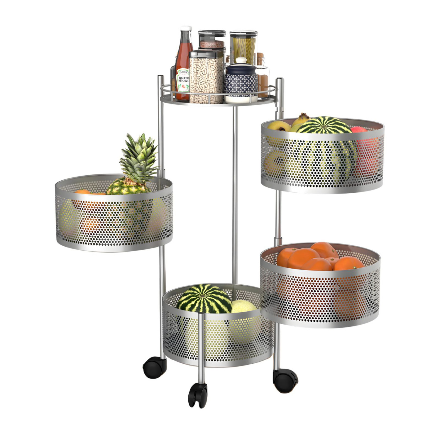 4 TIER KITCHEN STORAGE RACK