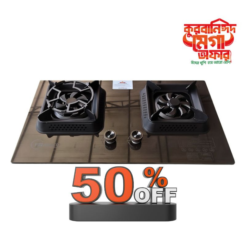 DYNAMIC STONE HIGH QUALITY TEMPERED BUILT IN GAS STOVE