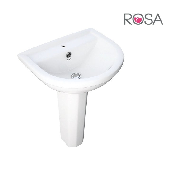 MARINA 50CM ALPINE WHITE WASH BASIN WITH PEDESTAL