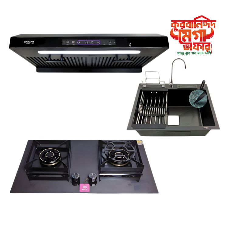 VOLVO MAX+ PG-501 GAS STOVE 6045 BK SINK WITH SINK MIXER COMBO
