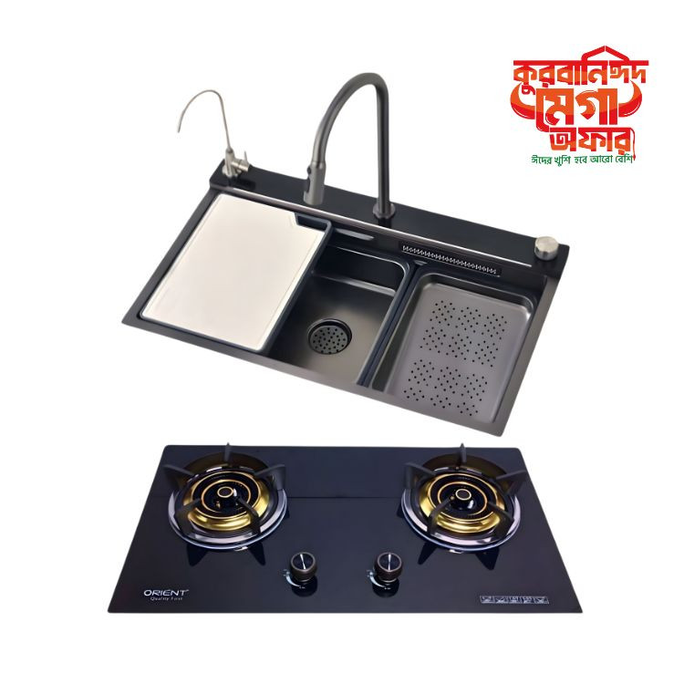 VOICE CONTROL SINK WITH OR-602 GAS STOVE COMBO