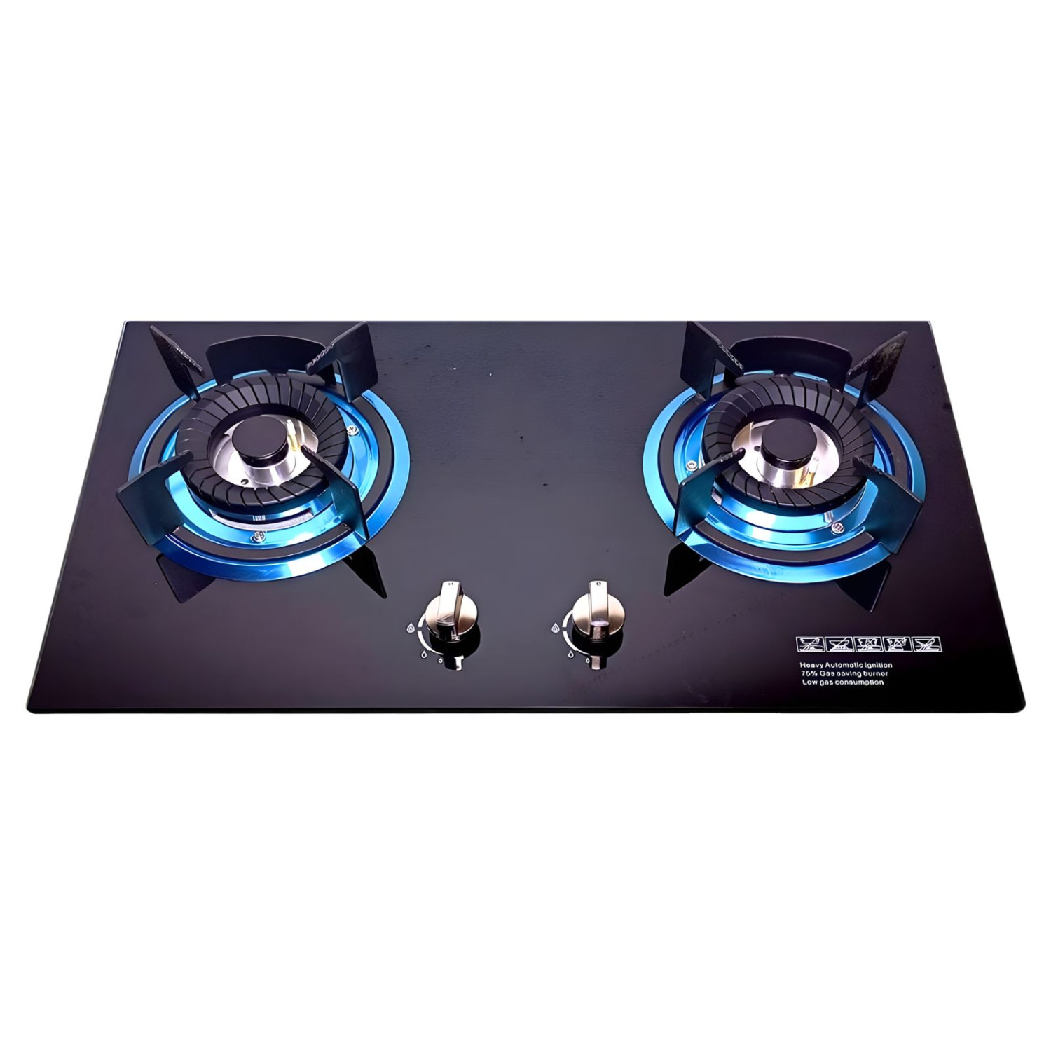 INCASIO K-02 HIGH QUALITY TEMPERED BUILT IN GAS