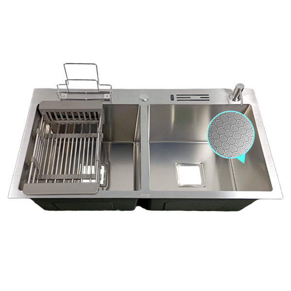 9045 36"X18"X9" INCH Honeycomb Sink Double Bowl