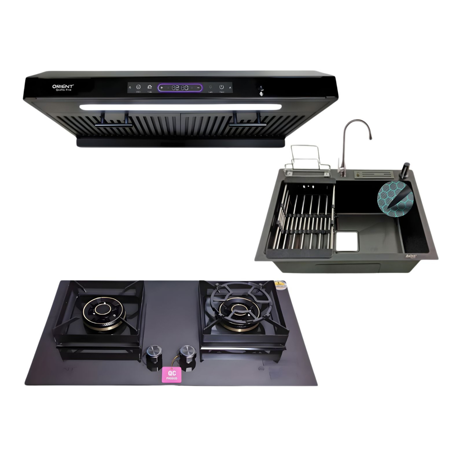 VOLVO MAXPG-501 GAS STOVE 6045 BK SINK WITH SINK MIXER BOISHAKHI OFFER