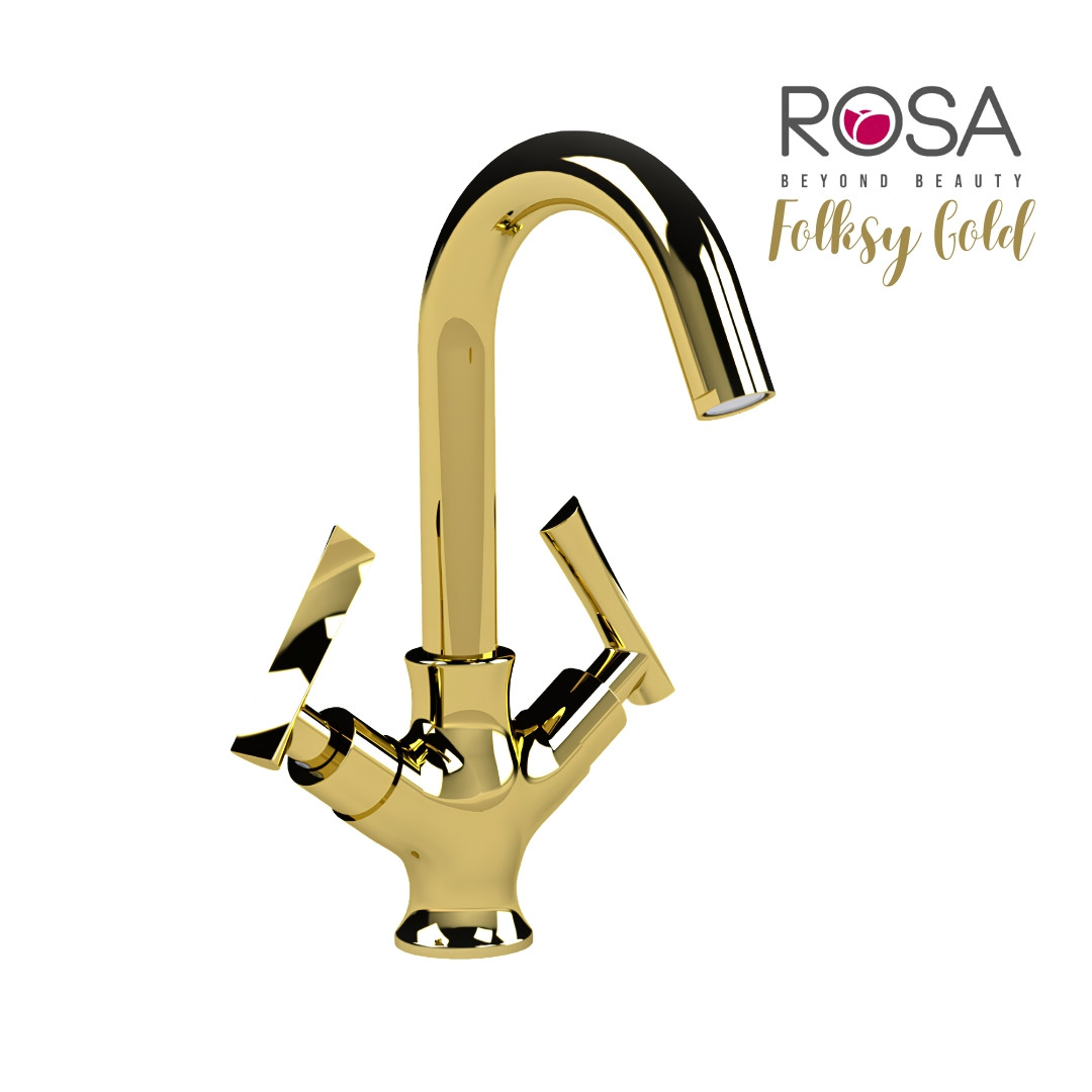 Moving Basin Mixer FLK-G5008 Folksy Gold (premium)