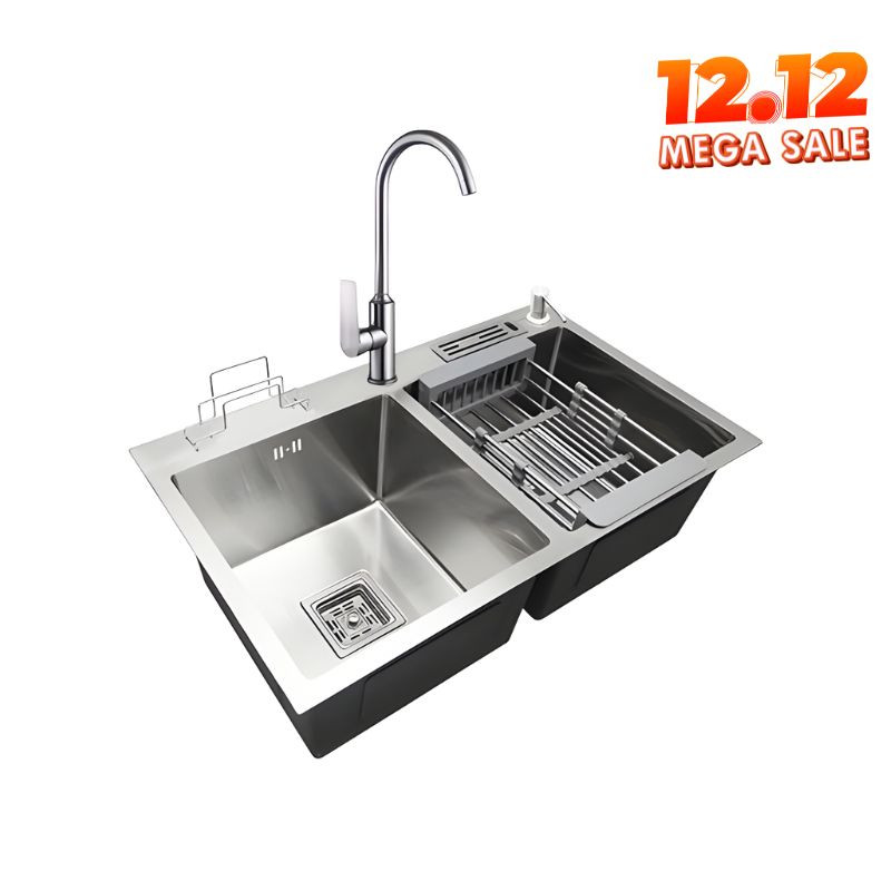 9045 HANDMADE SINK WITH SINK MIXER 101-BK