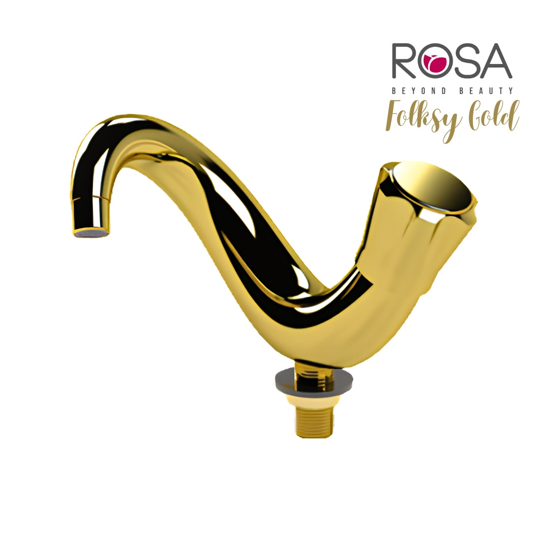 Fixed Basin Mixer FLK-G5011 Folksy Gold (premium)(Snake)