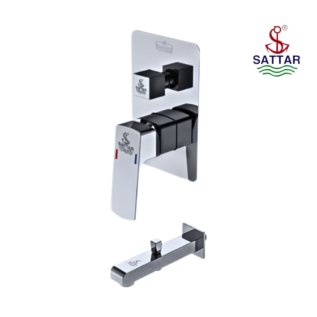 Square Conceal Shower Mixer 3/4''with Spout-786062ST