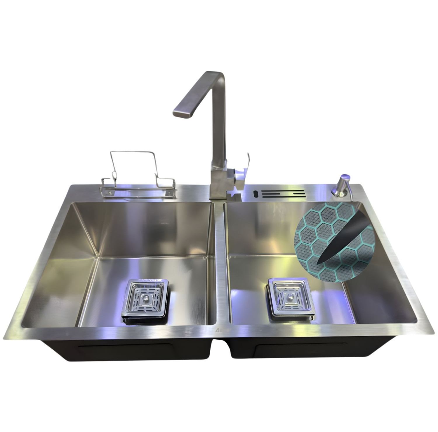 9045 36''x18"9" Inch Honeycomb Sink with CD-67 Sink Mixer