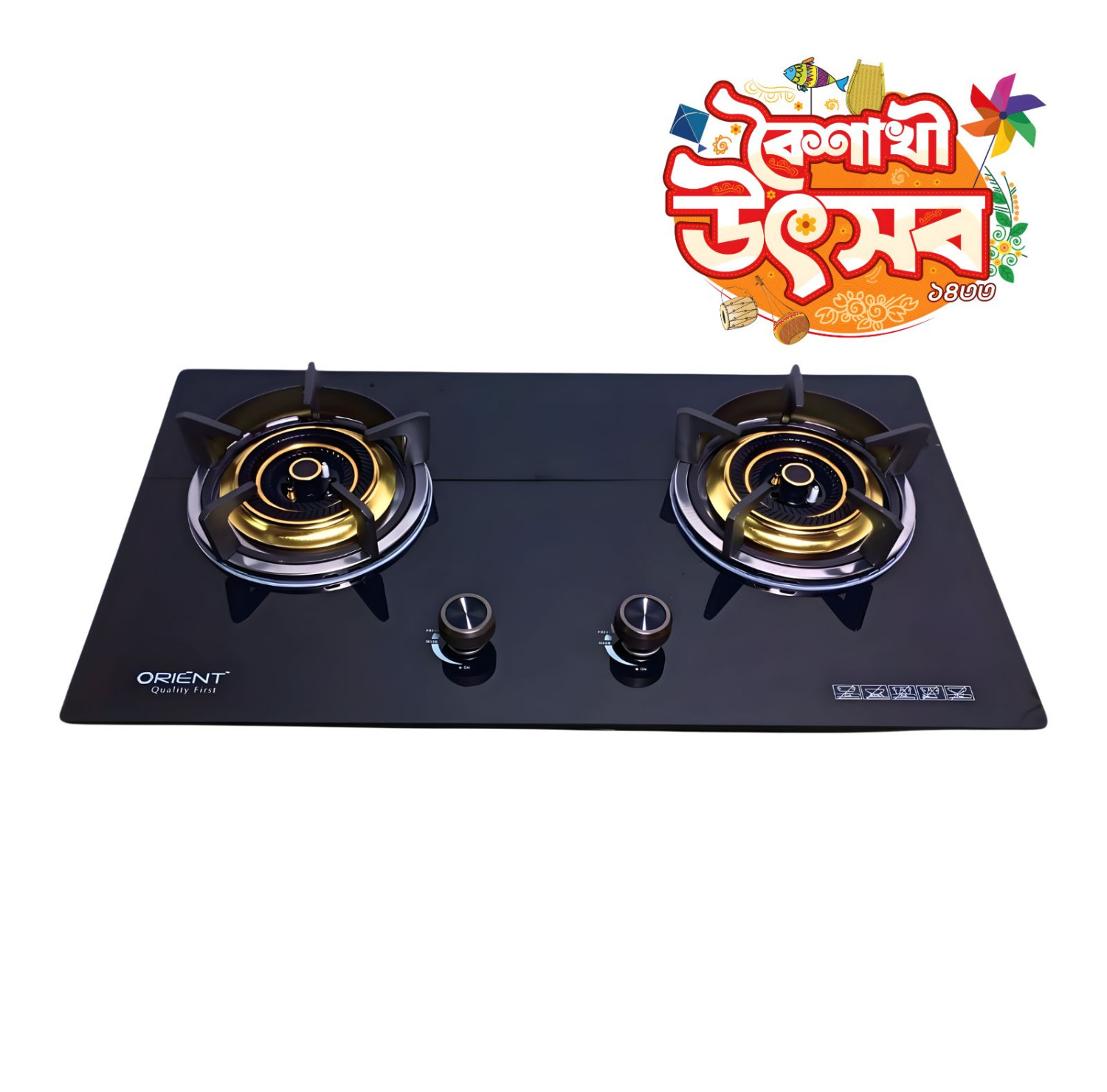 OR 602 HIGH QUALITY TEMPERED BUILT IN GAS STOVE