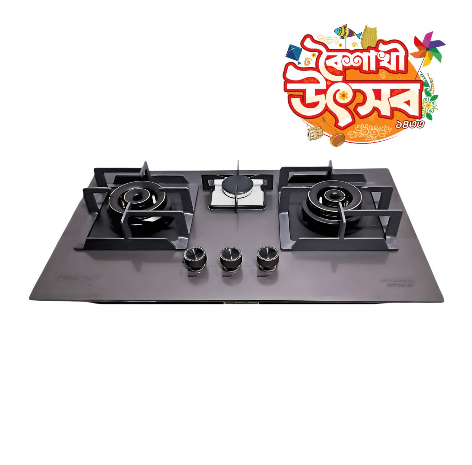 AR 515 STONE HIGH QUALITY TEMPERED BUILT IN GAS STOVE