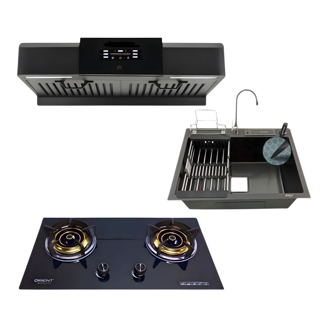 VOLVO ULTIMA OR-602 GAS STOVE 6045 BK SINK WITH SINK MIXER