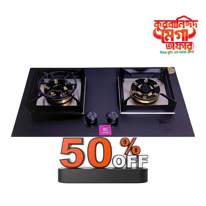 PR-505 STONE HIGH QUALITY TEMPERED BUILT IN GAS STOVE