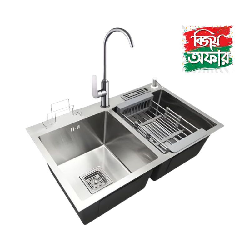 9045 HANDMADE SINK WITH SINK MIXER 101-BK