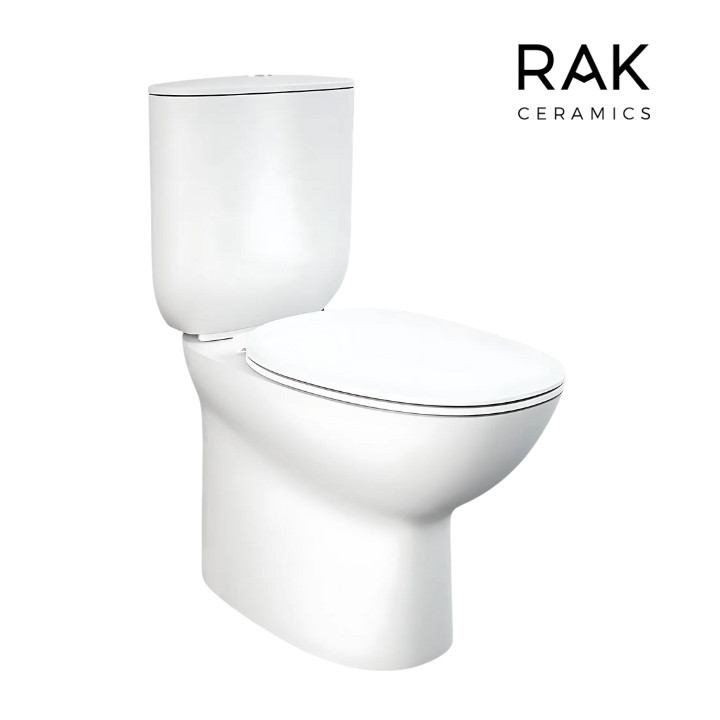 RAK MORNING ALPINE WHITE CLOSE COUPLED WATER CLOSETS